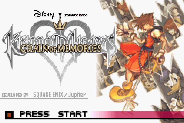 Kingdom Hearts Chain of Memories Title Screen